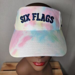 Six Flags Fiesta Texas Pastel Tie Dye Adjustable Visor
